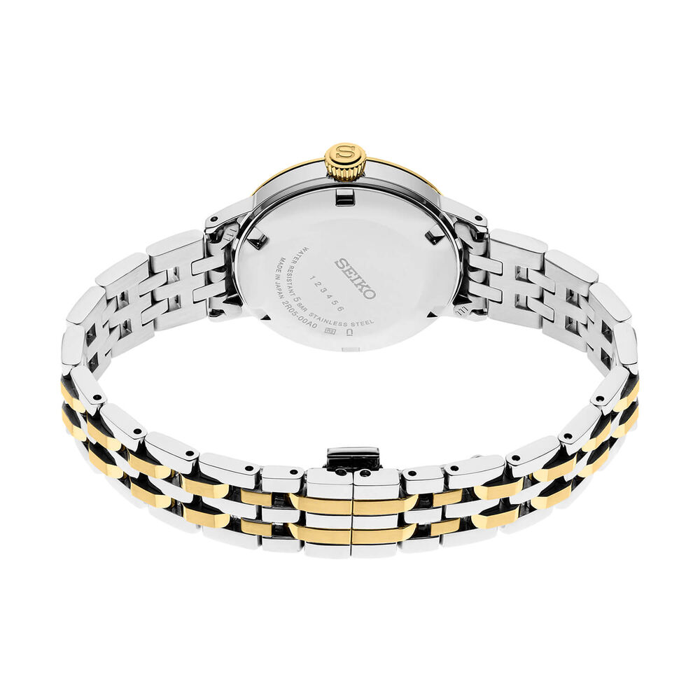Seiko Presage 'Frozen Daiquiri' Diamond Cocktail Time 34mm Yellow Dial Steel Bracelet Watch image number 5