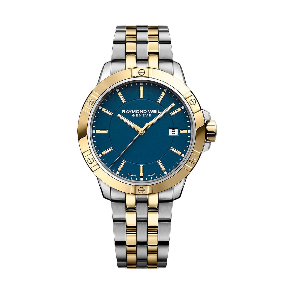 Raymond Weil Tango Classic 41mm Blue Dial Two Tone Steel Bracelet Watch image number 0
