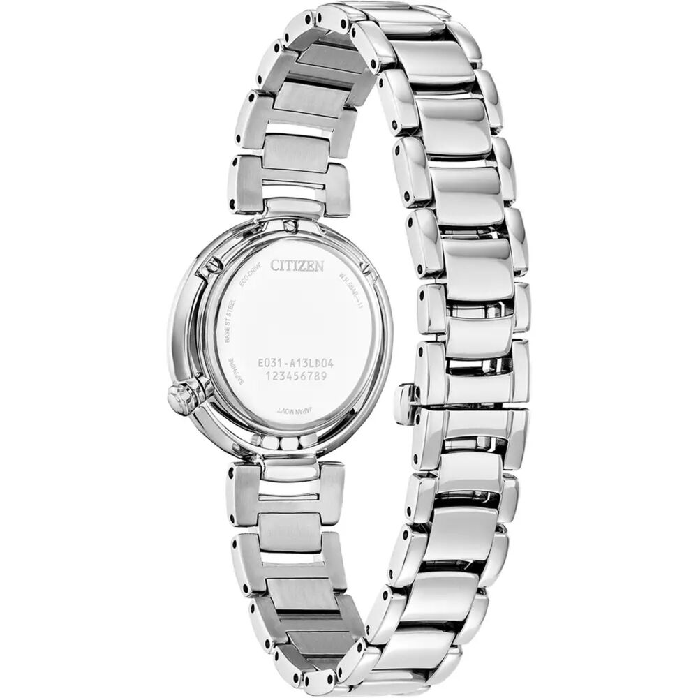 Citizen Eco-Drive L Arcly 30mm Blue MOP Dial Stainless Steel Bracelet Watch