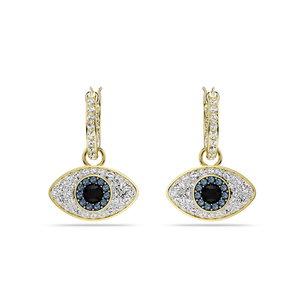 Swarovski Symbolica Crystals 18ct Yellow Gold Finished Eye Drop Earrings