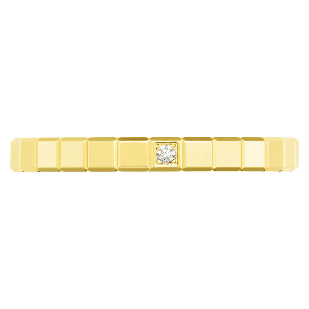 Chopard Ice Cube 18ct Yellow Gold 0.01ct Diamond Ring (UK Size L)