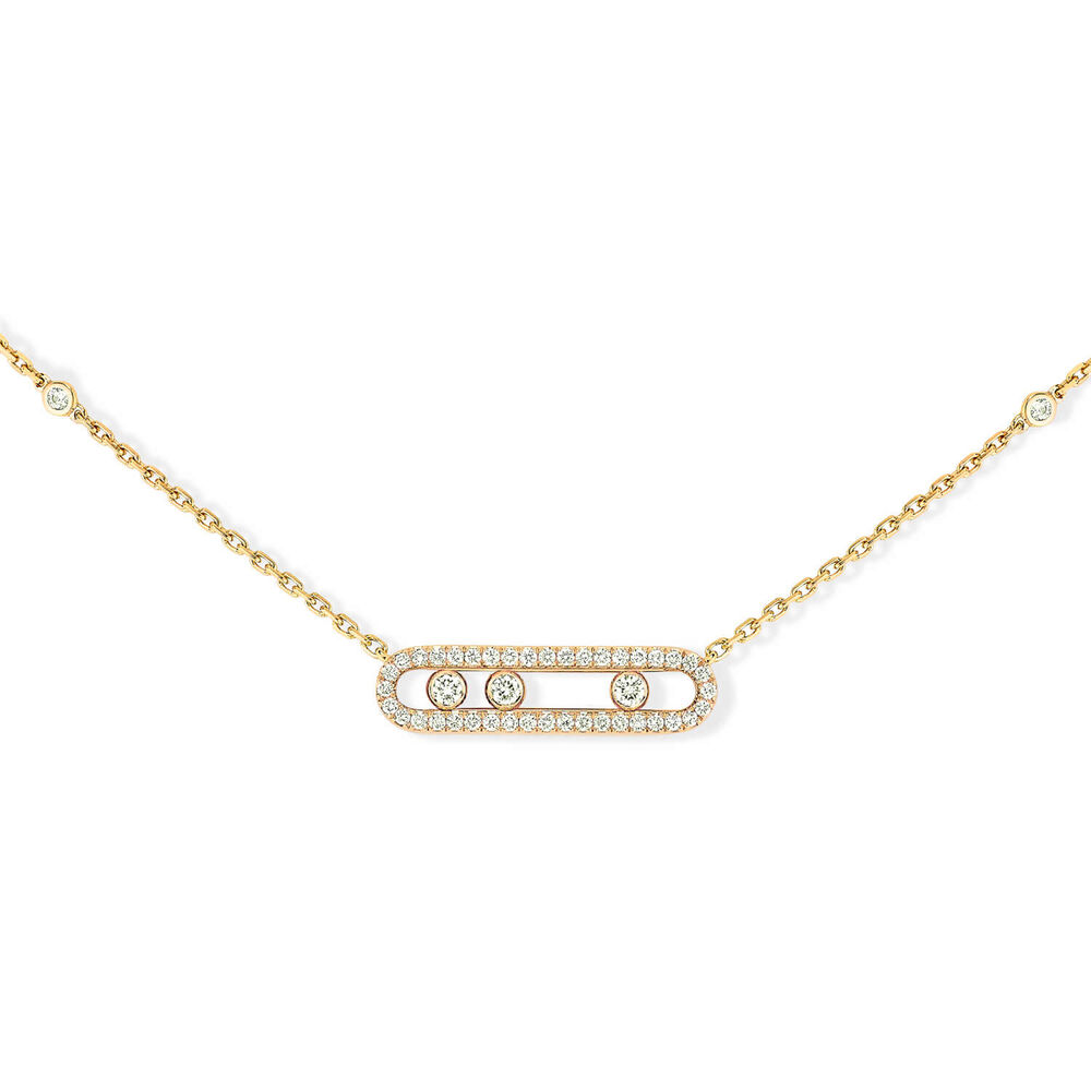 Messika Baby Move 18ct Yellow Gold 0.35ct Pave Diamond Necklace