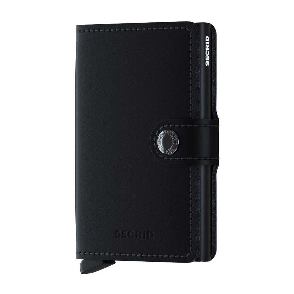 Secrid Matte Black Leather Miniwallet image number 0