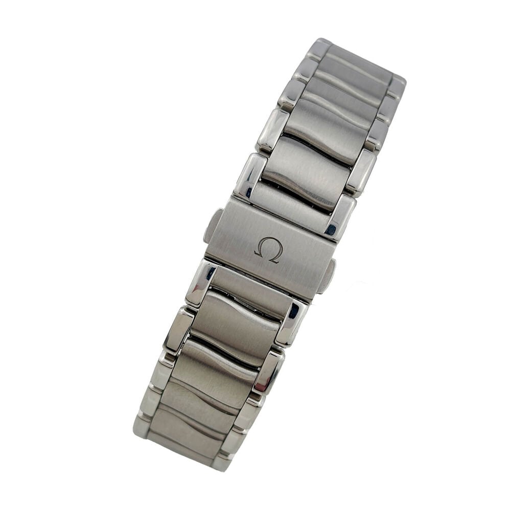 Pre-Owned OMEGA De Ville Ladymatic 34mm Black MOP Dial Diamond Dots Steel Bracelet Watch image number 2