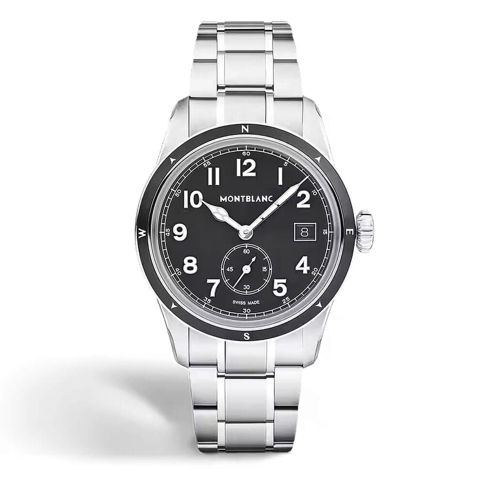 Montblanc 1858 Small Edit 38mm Black Dial Stainless Steel Bracelet Watch