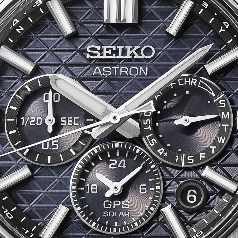 Seiko Astron 'Tesselate' 5X63 Astral Onyx Dial Titanium Bracelet Watch