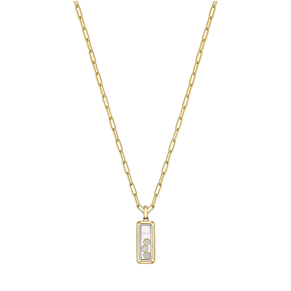 Chopard Happy Diamonds Icons 0.15ct Diamond 18ct Yellow Gold Small Rectangular Pendant