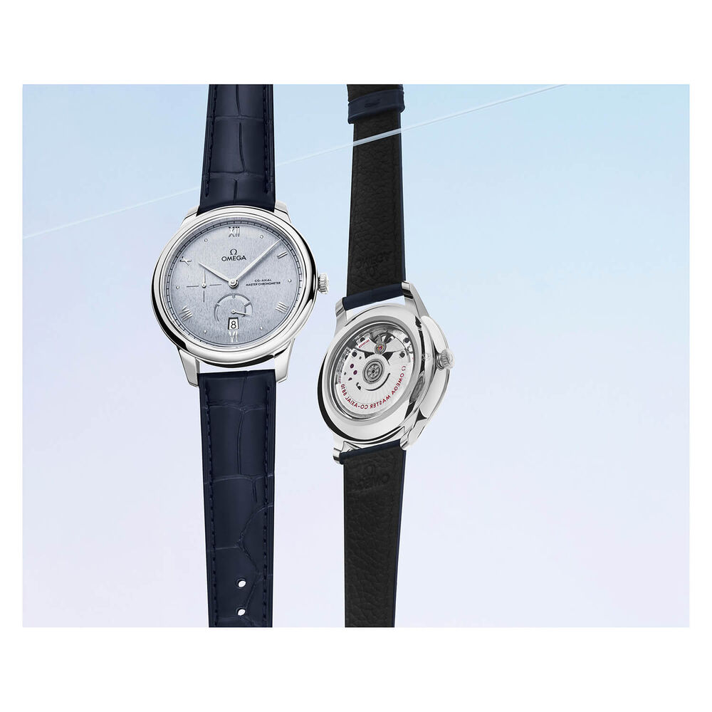 OMEGA De Ville Prestige Co-Axial Master Chronometer Power Reserve 41mm Blue Dial Strap Watch image number 3