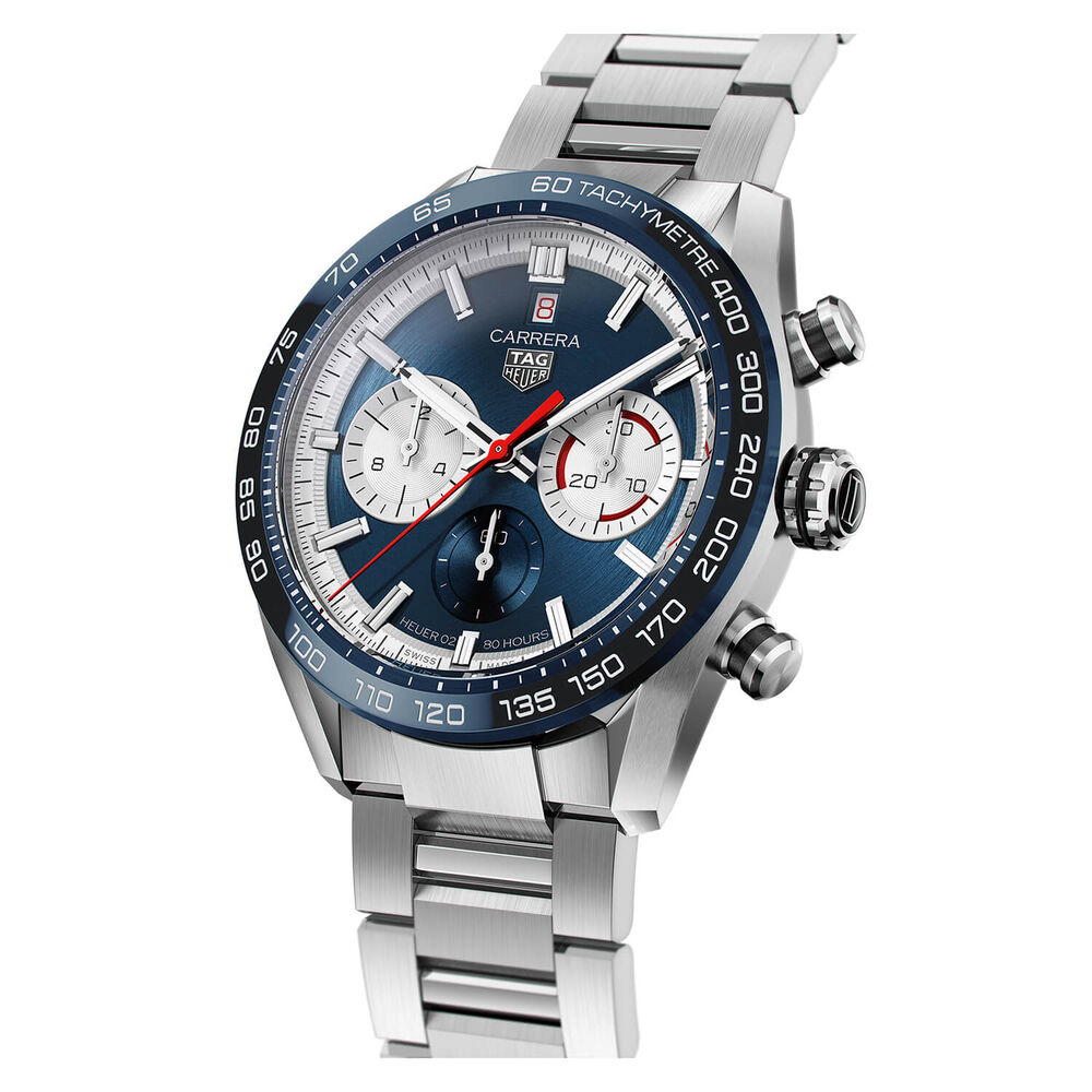 TAG Heuer Carrera 44mm Limited Edition 1860 Ceramic Bezel Steel Case Watch