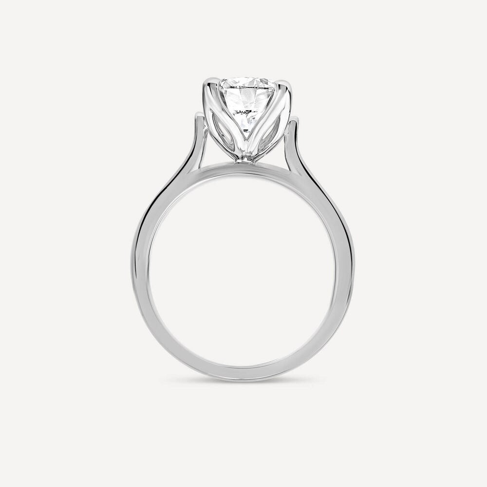 Born Platinum Lab Grown 2ct Round Solitaire Diamond Ring image number 3