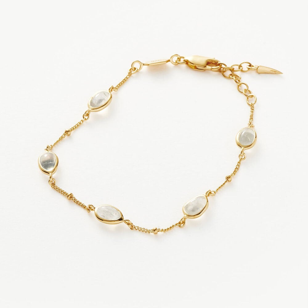 Missoma 18ct Gold Vermeil Sterling Silver Magma Gemstone Charm Bracelet