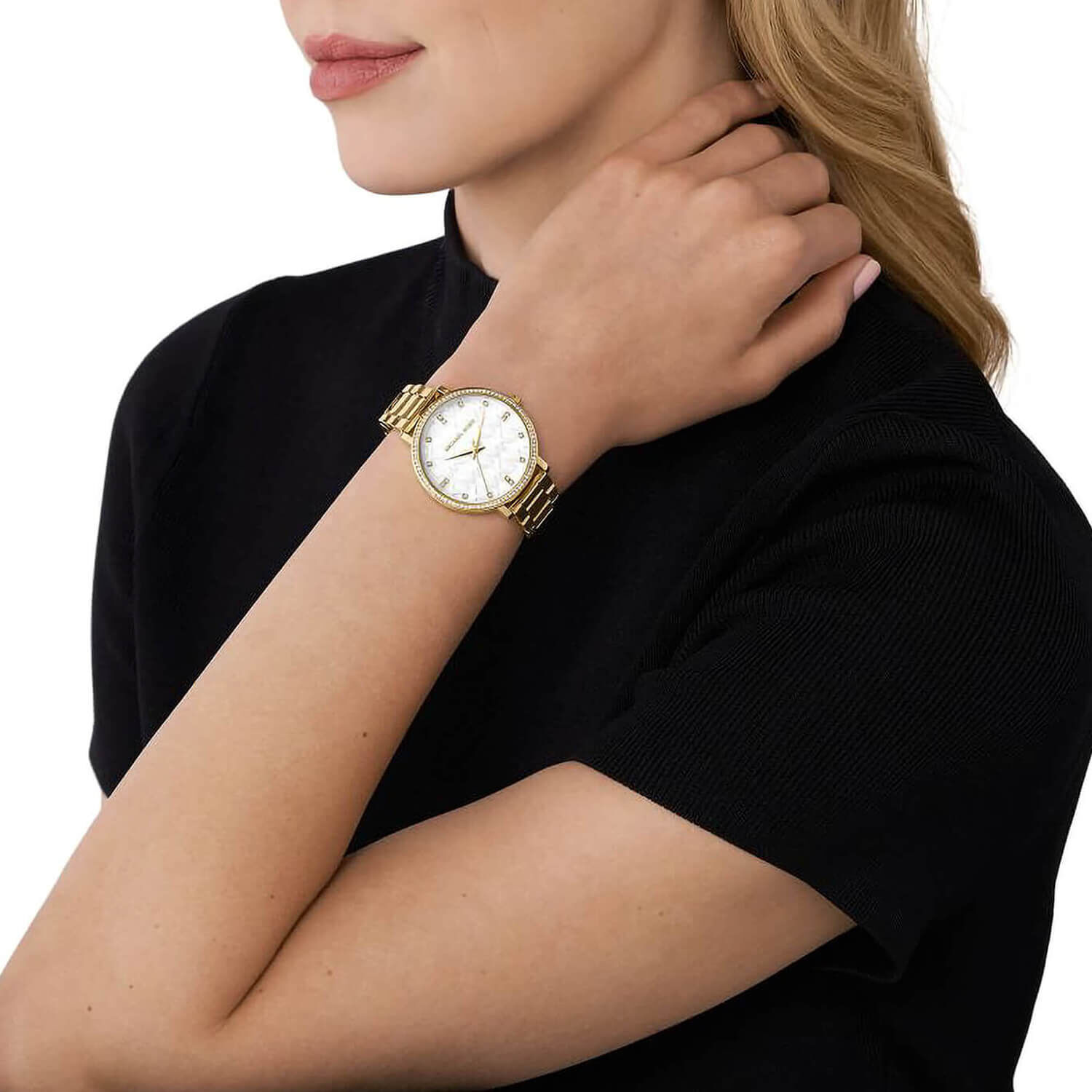 White and hotsell gold mk watch