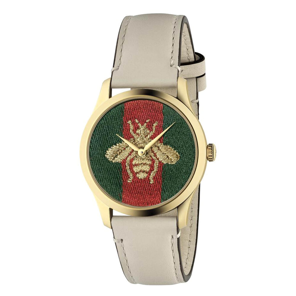 Gucci G-Timeless Contemporary Red Green Dial 38mm Ladies Watch image number 0