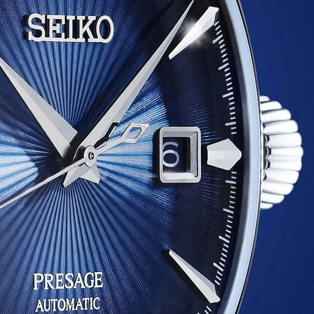 Seiko Presage Basic Line Collection 40.5mm Blue Dial Steel Mens Watch image number 2