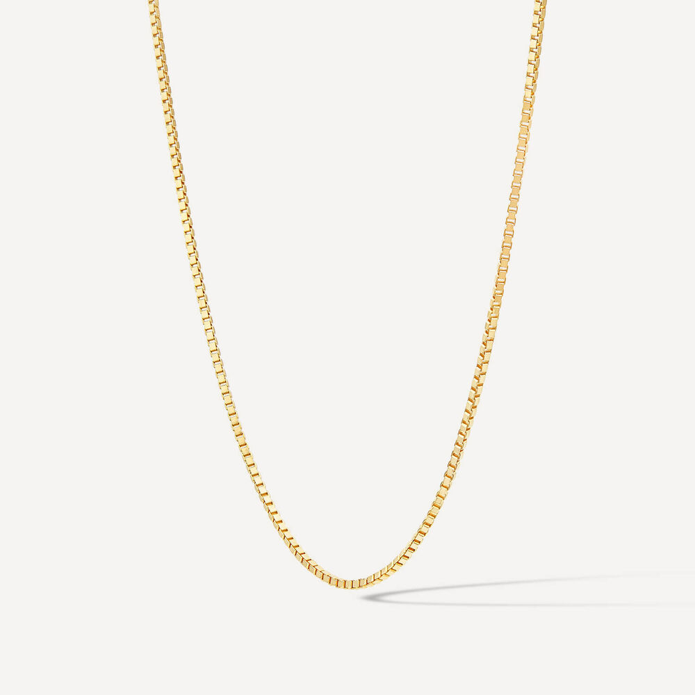 9ct Yellow Gold 20' Light Venetian Link Chain Necklace image number 1