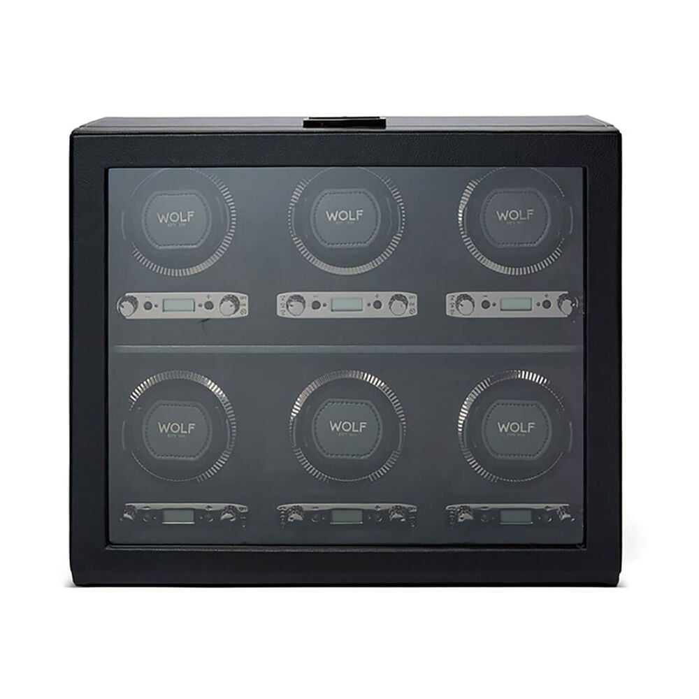 WOLF British Racing 6 Piece Black Watch Winder