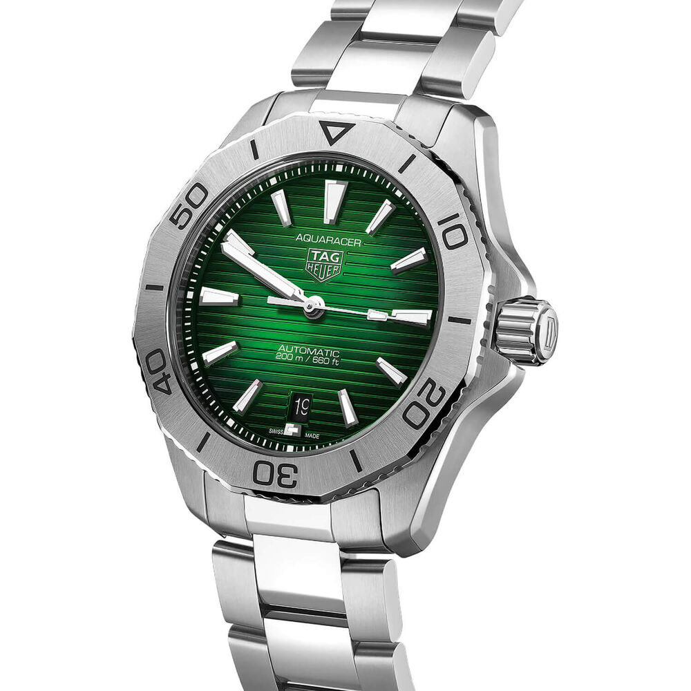 TAG Heuer Aquaracer Professional 200 Date 40mm Green Dial Stainless Steel Bracelet Watch image number 1