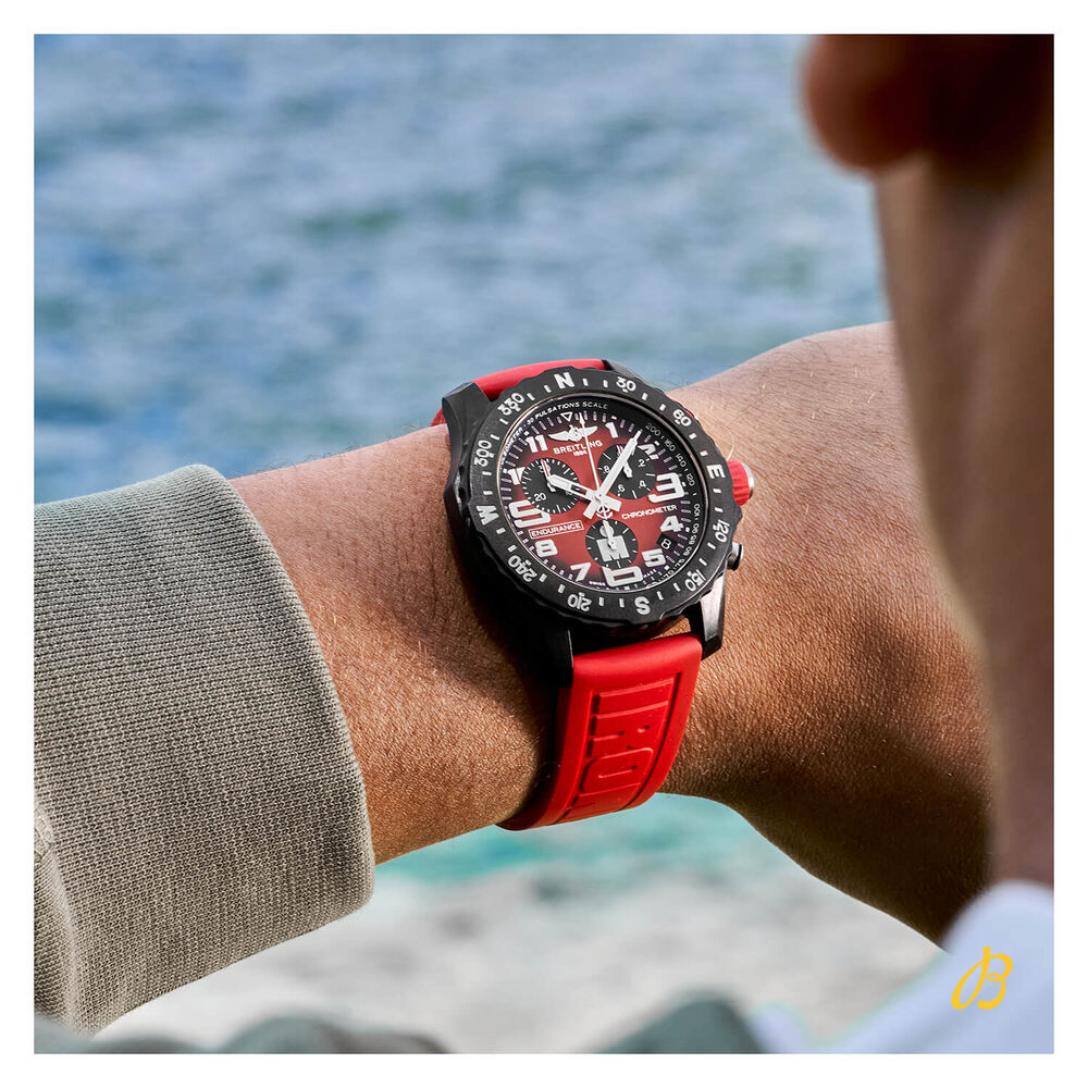 Breitling Endurance Pro Ironman 44mm Red Breitlite Rubber Strap Watch image number 5