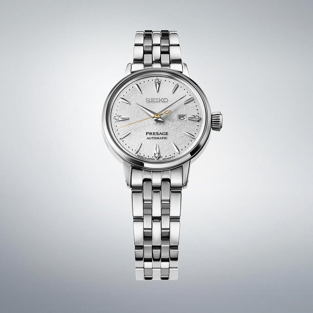 Seiko Presage Cocktail Time 30mm White Dial Stainless Steel Bracelet Watch