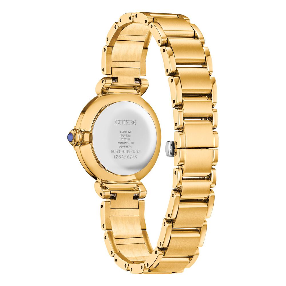 Citizen L Mae 29.5mm Pearlised Dial Yellow Gold PVD Case Bracelet Watch