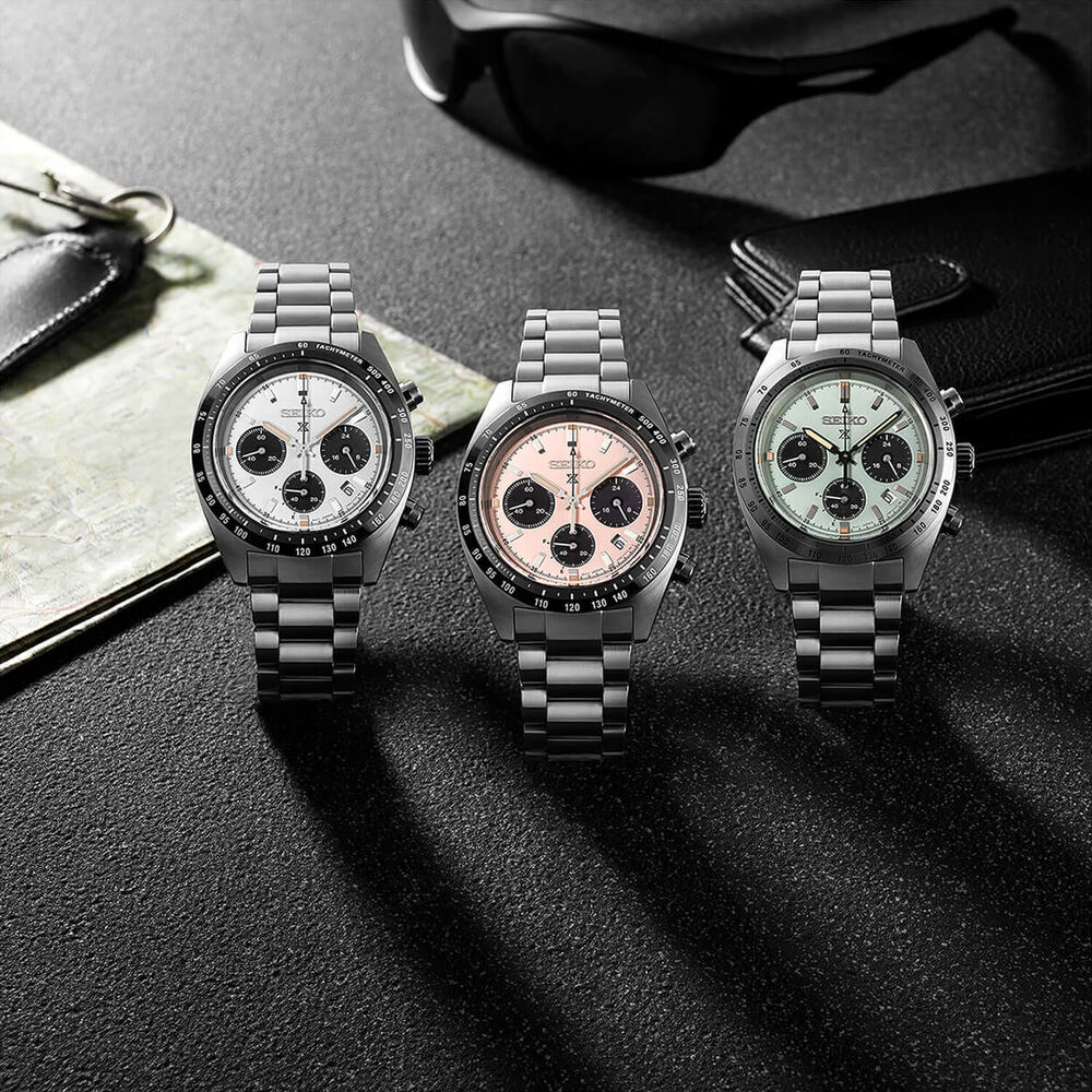 Seiko Prospex Speedtimer &lsquo;Youngtimer&rsquo; Mint Green 39mm Steel Bracelet Watch image number 4