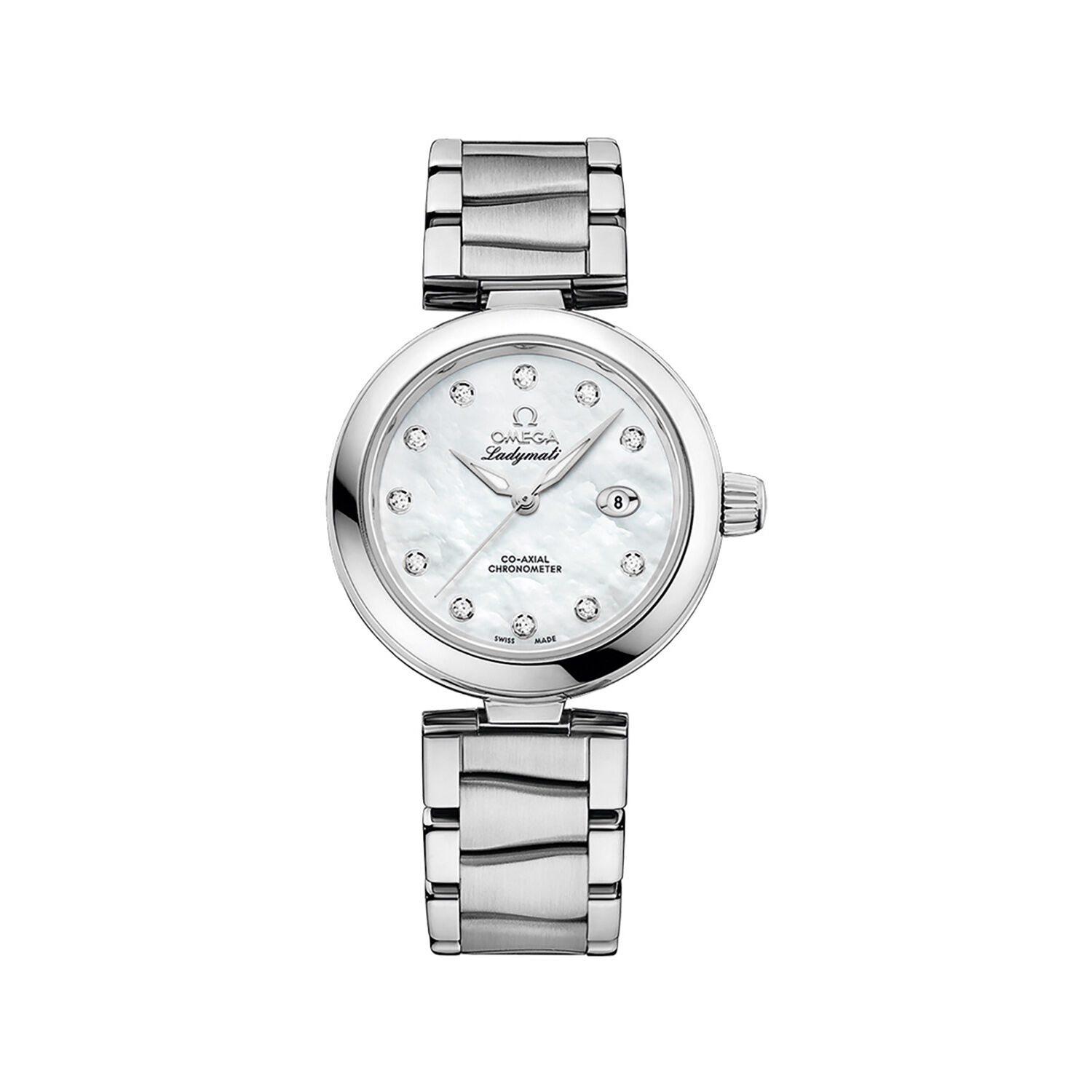 Pre Owned OMEGA De Ville Ladymatic 34mm MOP Dial Steel Bracelet Watch