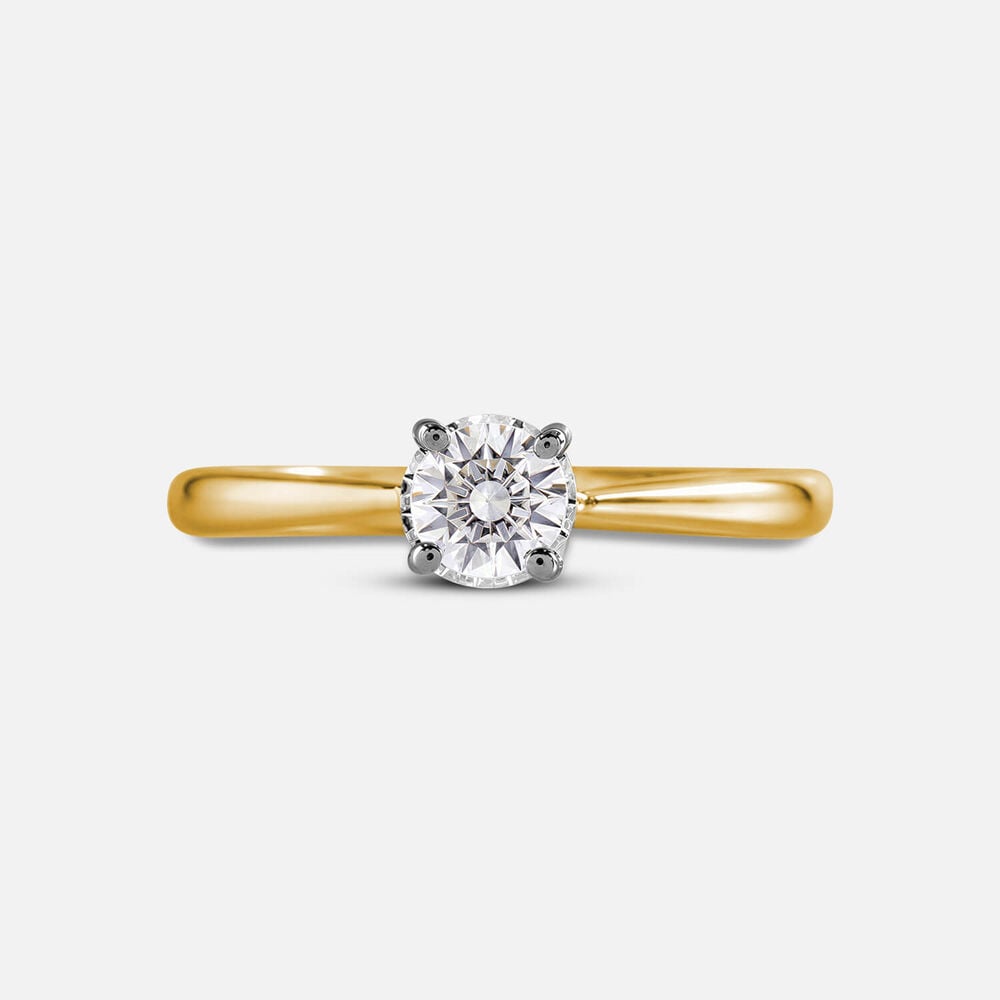 Prism 9ct Yellow Gold 0.50ct Round Brilliant Diamond Solitaire Ring