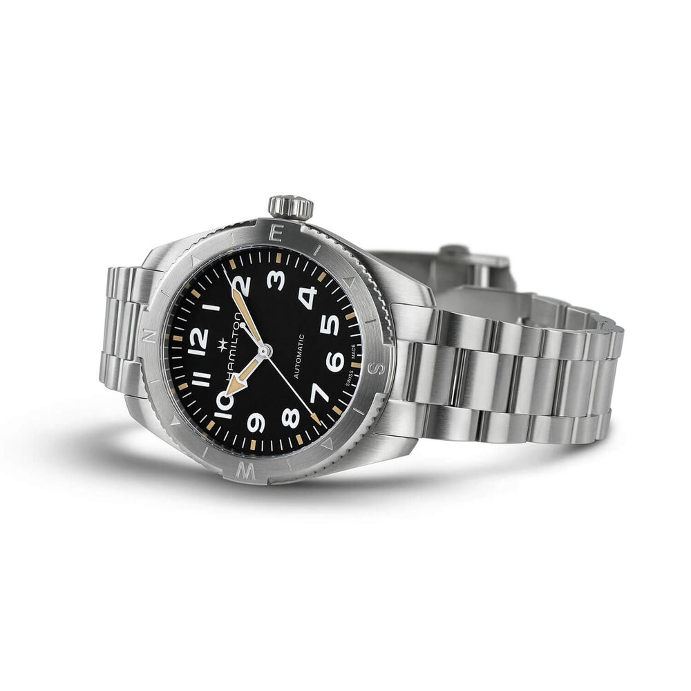 Hamilton Khaki Field Expedition Auto 41mm Black Dial Steel Bracelet Watch image number 3
