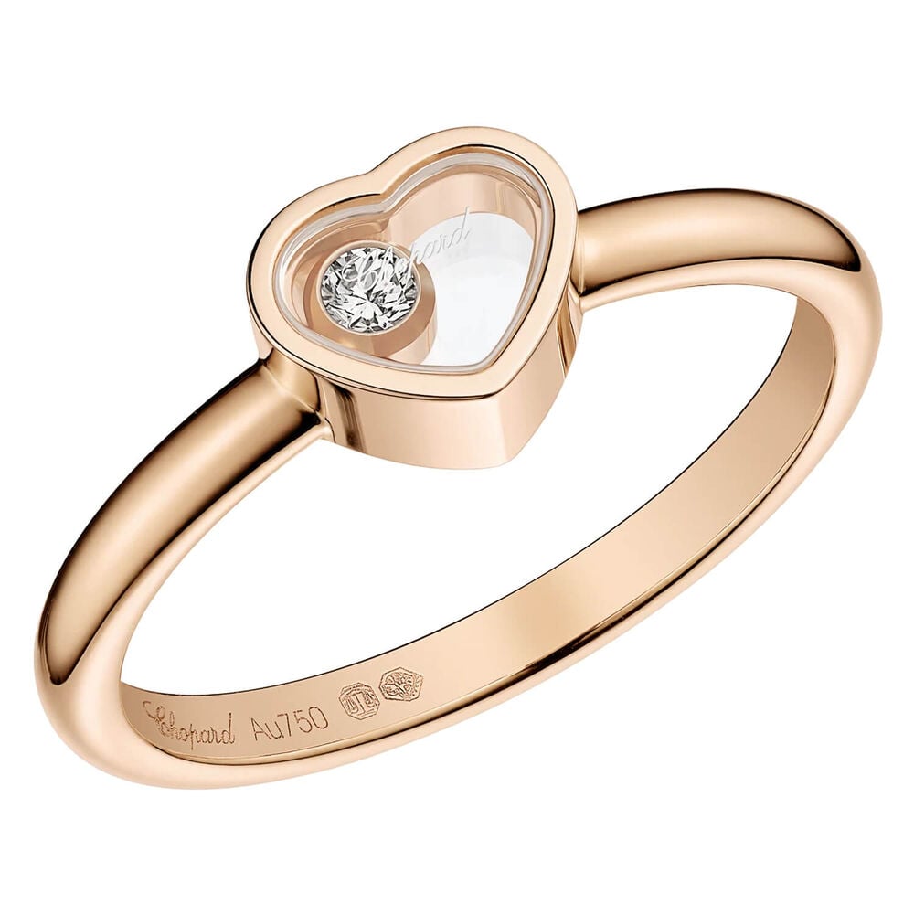Chopard My Happy Hearts Single 0.05ct Diamond 18ct Rose Gold Ring image number 0