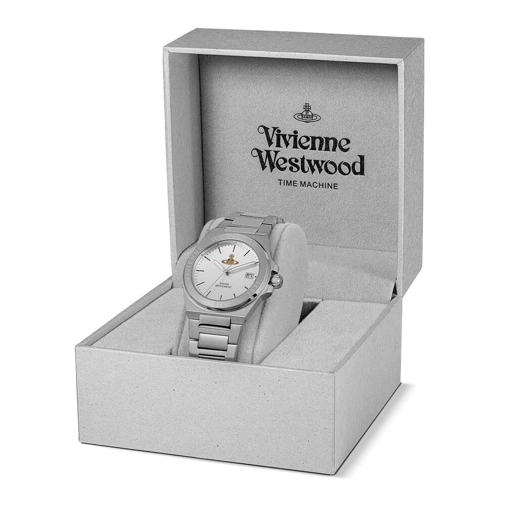 Vivienne Westwood The Hanwell 37mm Silver Dial Steel Bracelet Watch image number 6