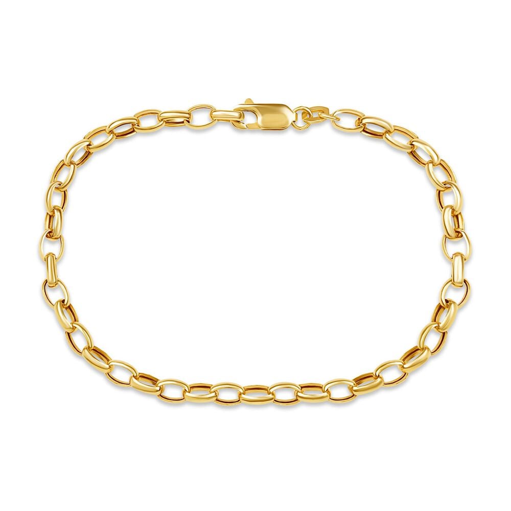 9ct Yellow Gold 21cm Men's Belcher Bracelet image number 0