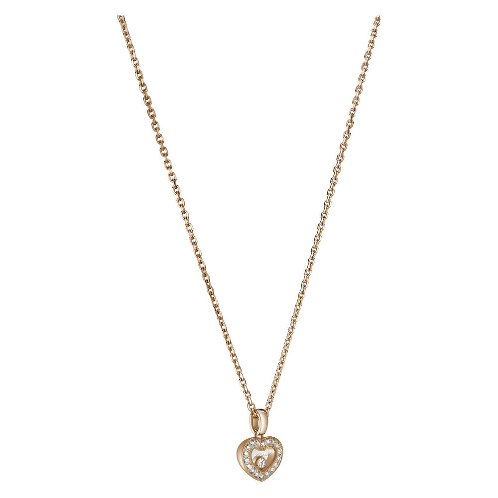 Chopard Happy Diamonds Icons 18ct Rose Gold 0.19ct Diamond Necklace image number 1