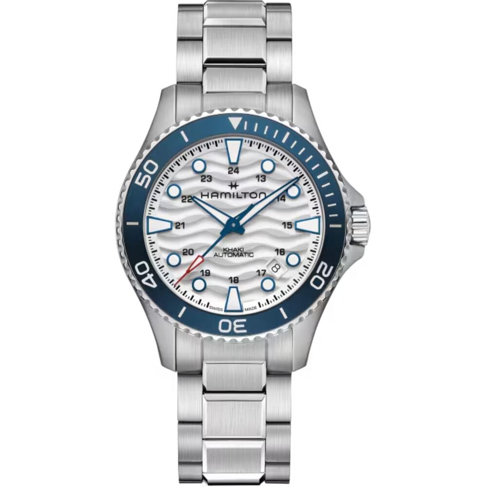 Hamilton Khaki Navy Scuba Auto 40mm White Dial Steel Bracelet Watch