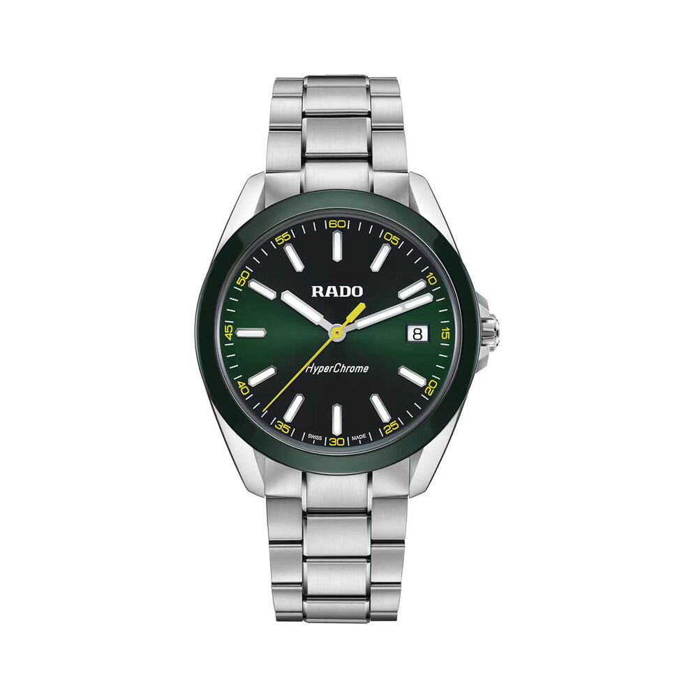 Rado HyperChrome Quartz 41.5mm Green Dial Steel Bracelet Watch image number 0