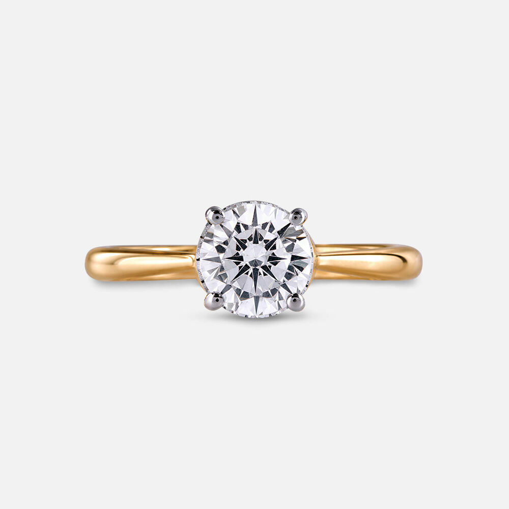 Prism 9ct Yellow Gold 1ct Round Brilliant Diamond Solitaire Ring