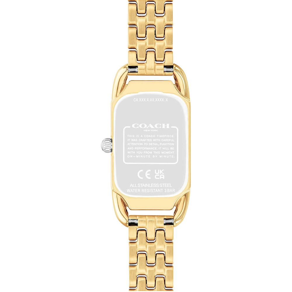 Coach Cadie 29mm White Dial Tri-Tone Steel Bracelet Watch