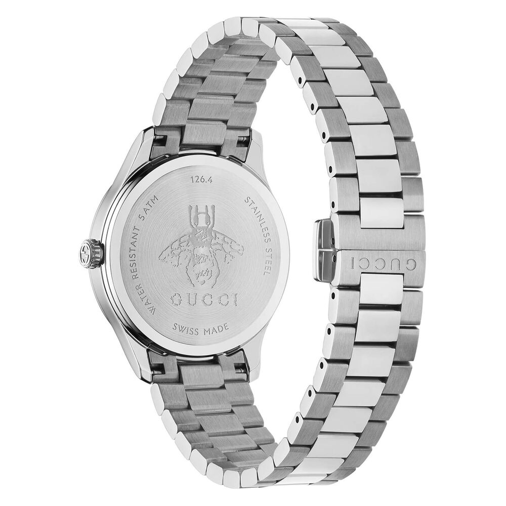 Gucci G-Timeless 32mm Dark Blue Dial Steel Case Bracelet Watch image number 1