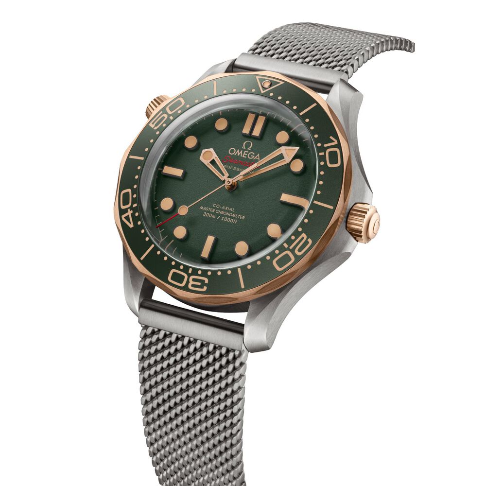 OMEGA Seamaster Diver 300M 42mm Green Dial Bronze Gold Titanium Case & Bracelet Watch