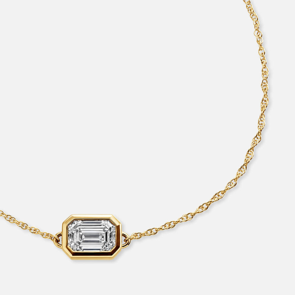 Born Contour 9ct Yellow Gold 0.30ct Emerald Lab Grown Diamond Bracelet