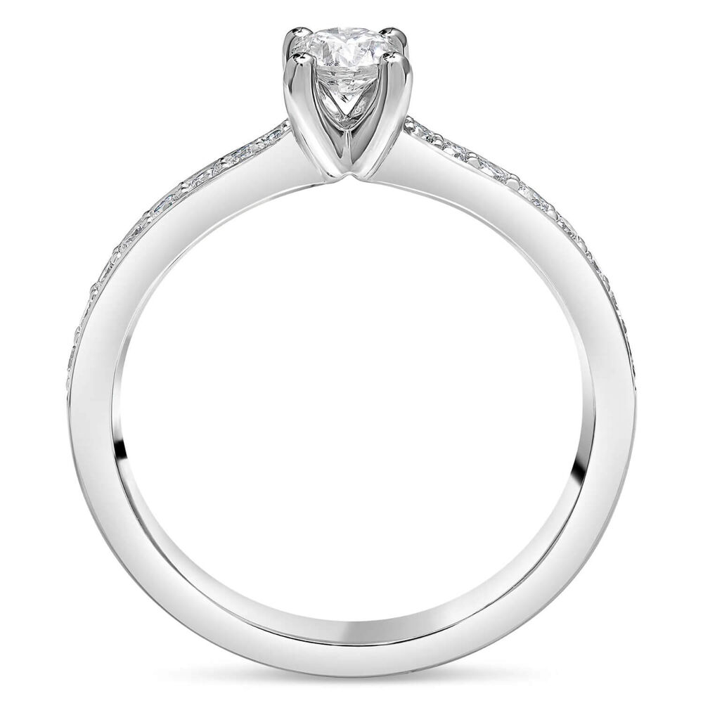 Platinum 0.50 carat diamond ring image number 2