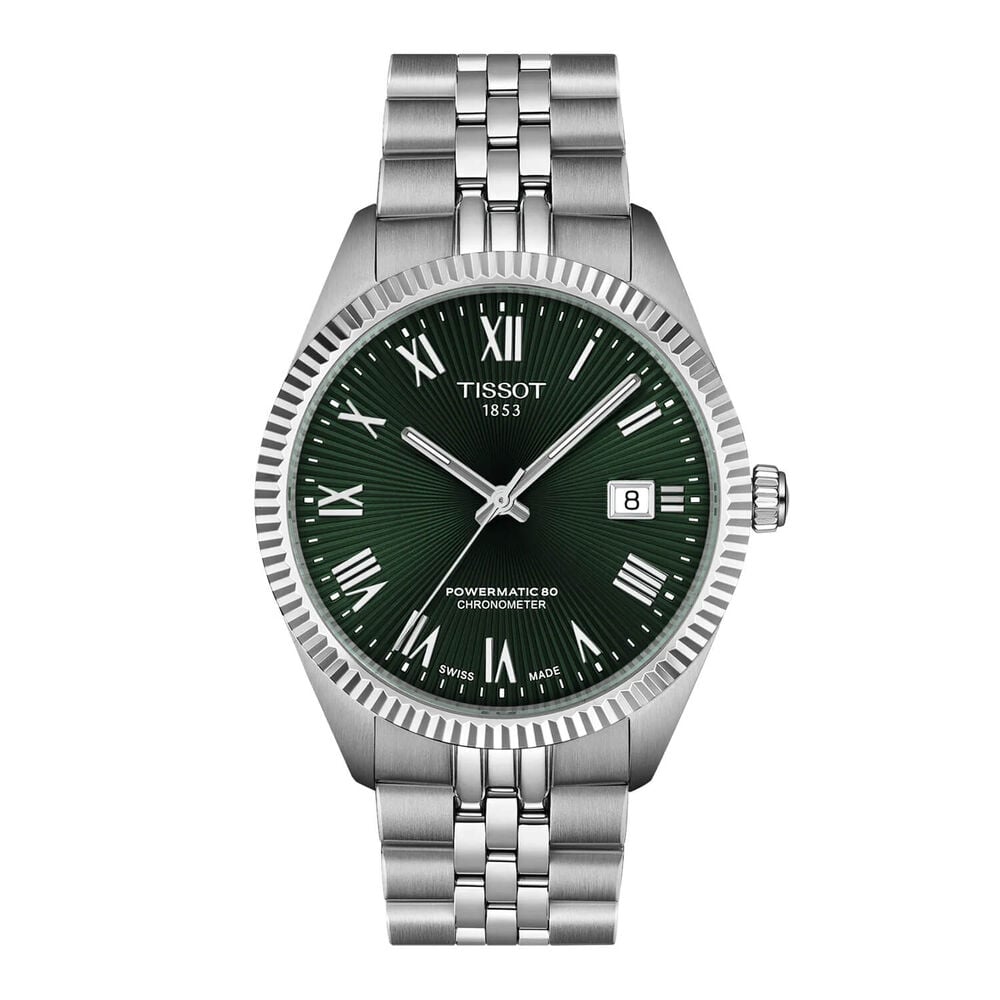 Tissot Ballade Powermatic 80 COSC 39mm Green Dial Steel Bracelet Watch image number 0