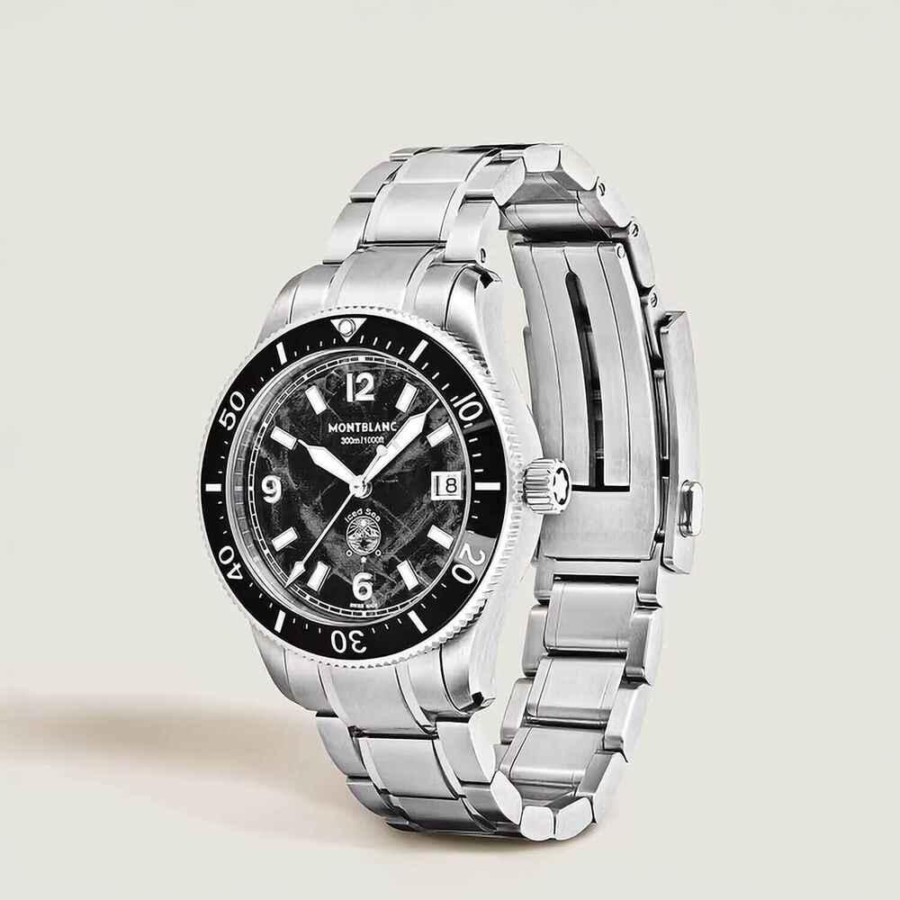 Montblanc Iced Sea 38mm Black Dial Stainless Steel Bracelet Watch