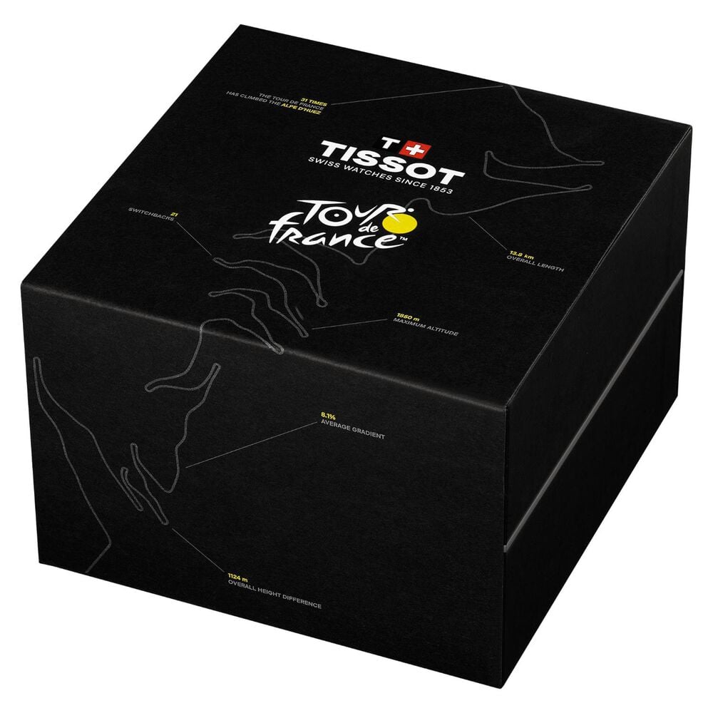 Tissot PR 100 Tour de France 2026 40mm Black Dial Fabric Strap Watch