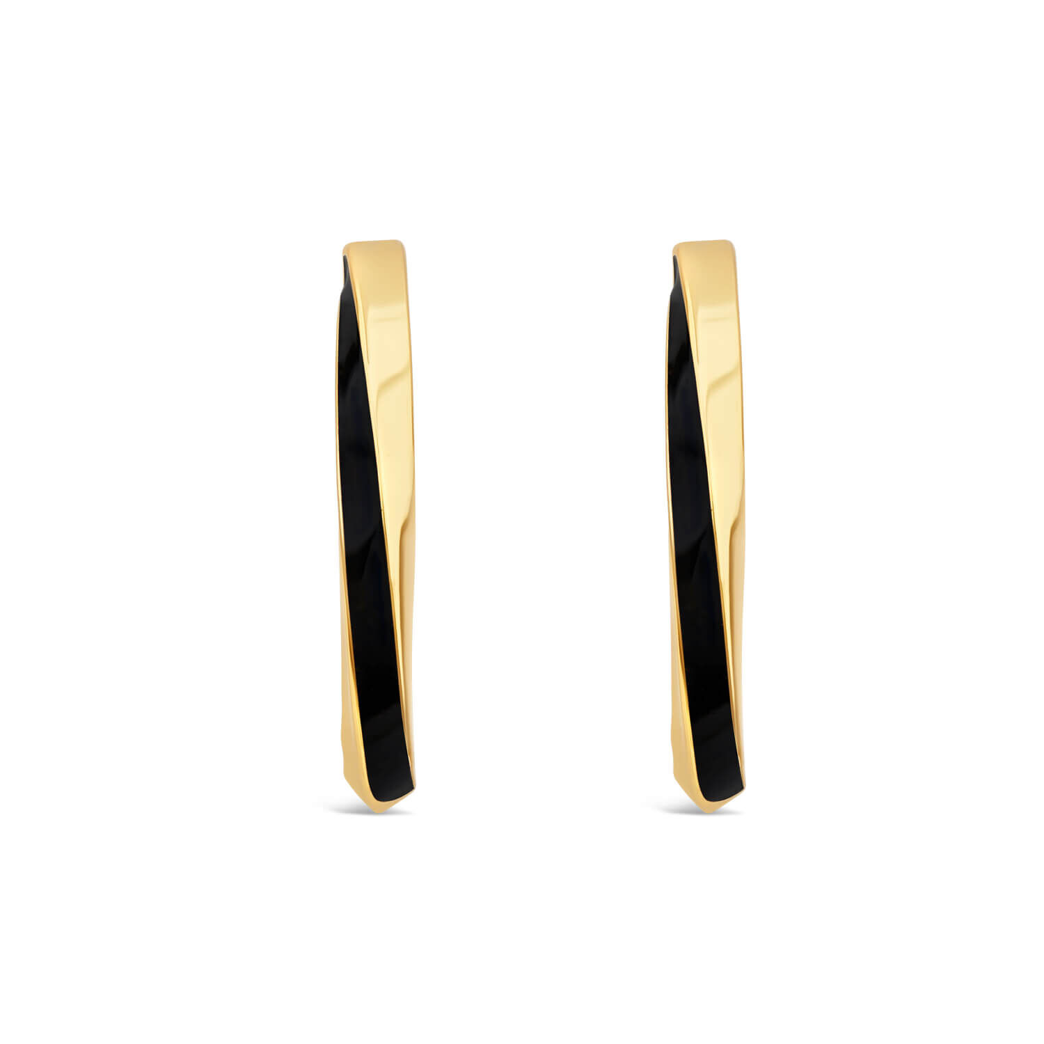 Black gold hoop earrings new arrivals