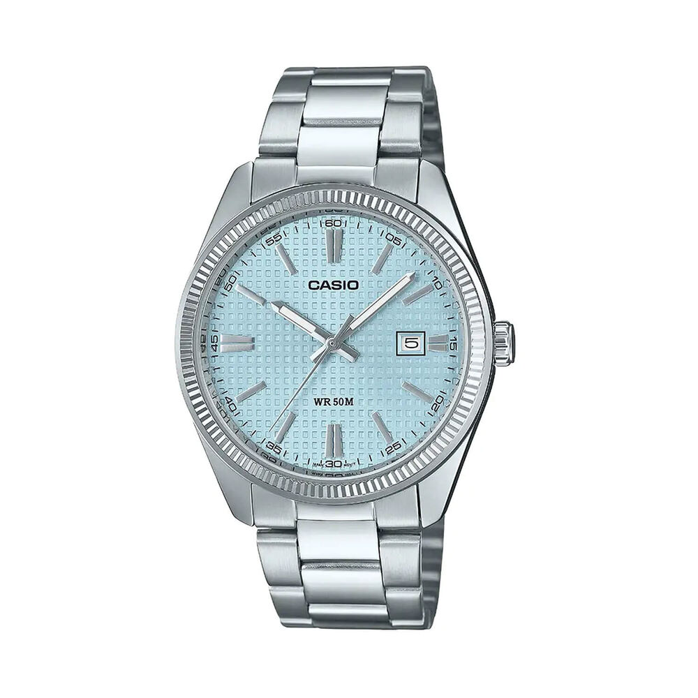 Casio MTP 38.5mm Blue Dial Stainless Steel Bracelet Watch