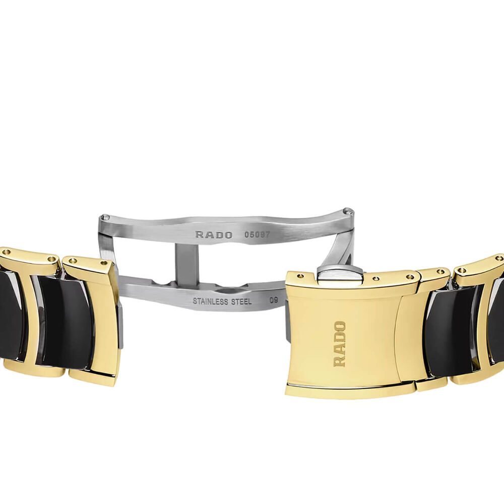 Rado Centrix Chronograph 41mm Black Dial Gold PVD  Steel & Ceramic Bracelet Watch image number 4