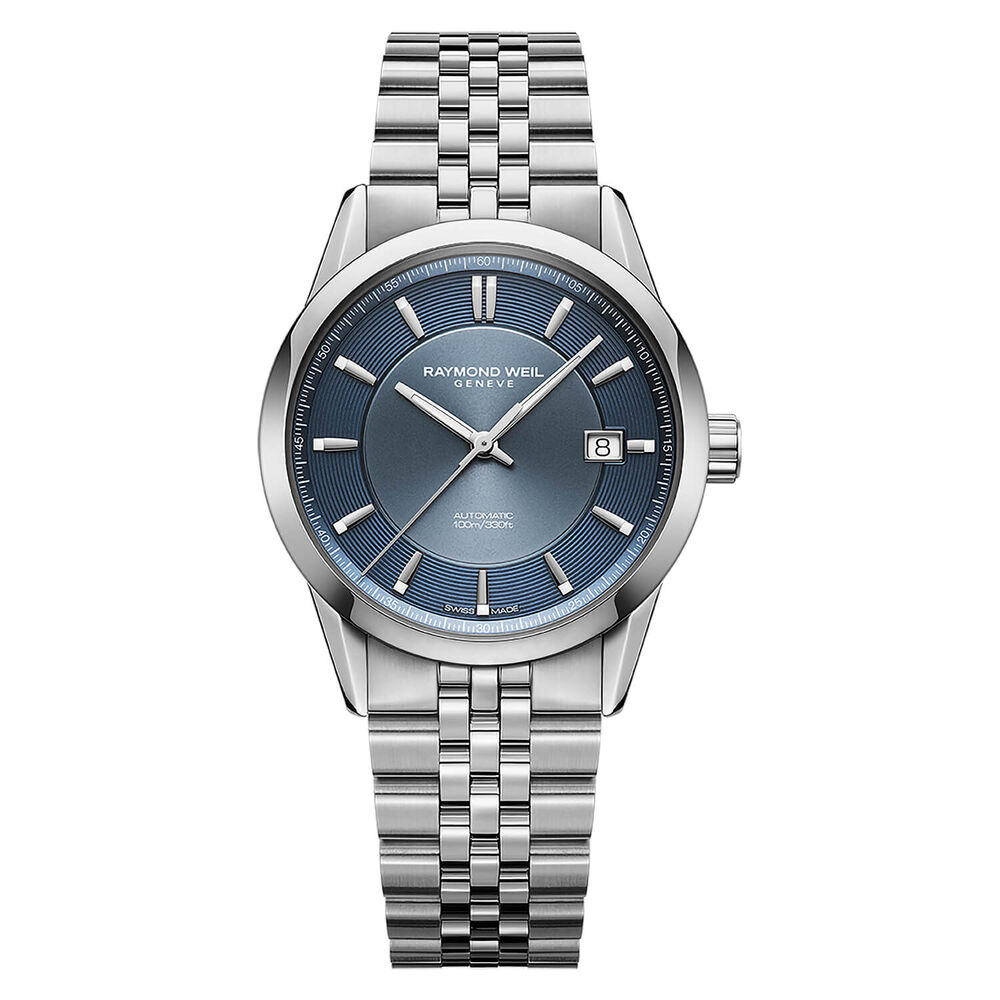 Raymond Weil Freelancer Automatic 38mm Blue Dial Steel Bracelet Watch