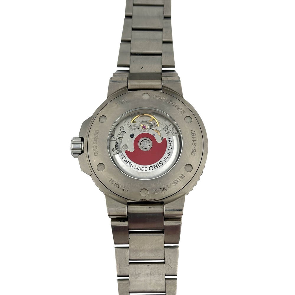 Pre-Owned Oris Aquis 43.5mm Silver Dial Titanium Bracelet Watch image number 2