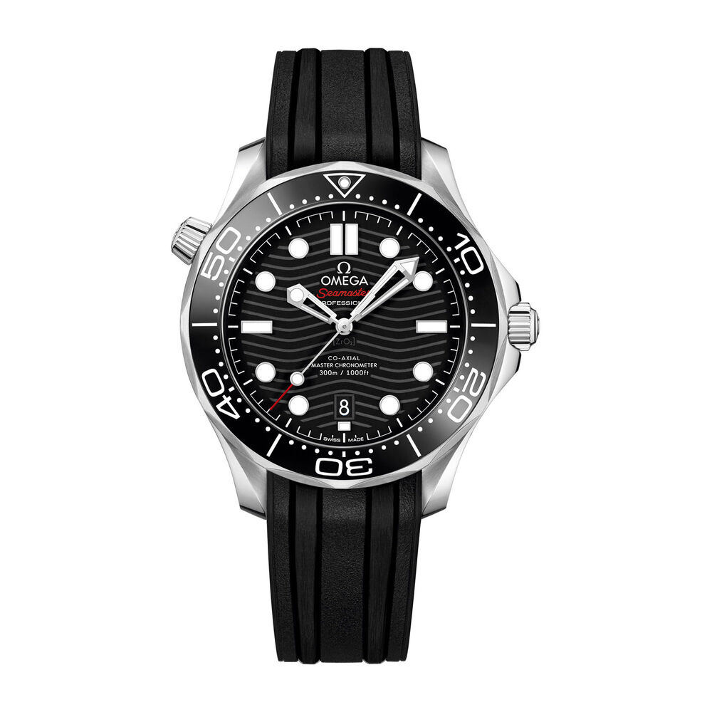Omega Seamaster Diver Black Rubber 42mm Men's Watch image number 0