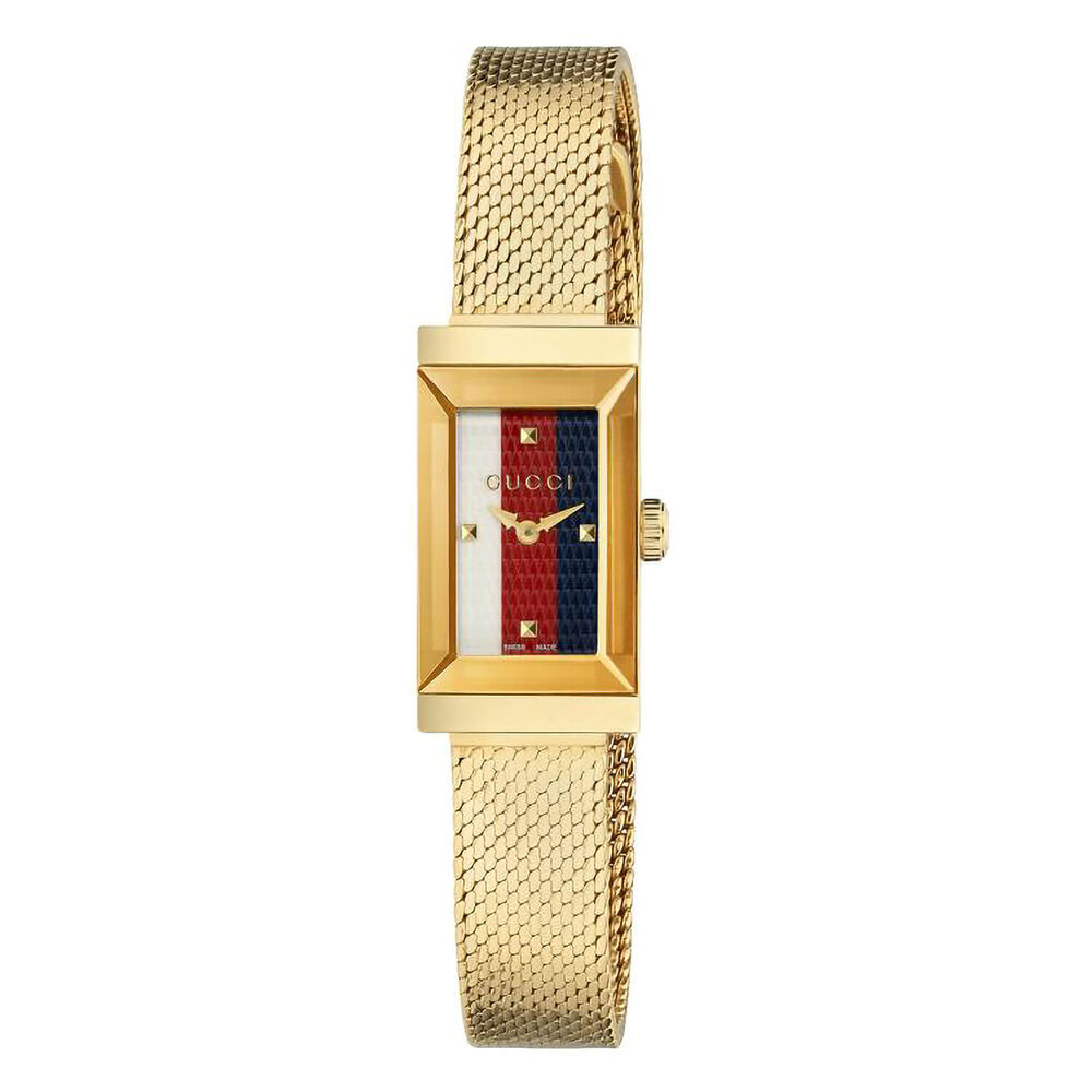 Gucci G-Frame Yellow Gold Mesh 25mm Ladies' Watch image number 0